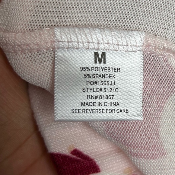 Kikit Pajama set Elf Santa Print M Soft Pants Top Long Sleeve Pink Stretch Pull - Picture 8 of 16